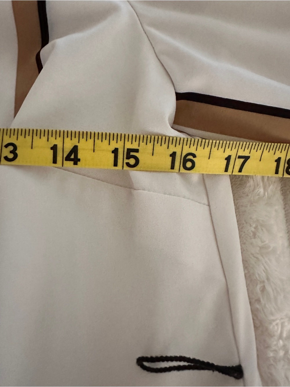 Karl Lagerfeld Paris White Midi Shirt Dress with Black and Tan Stripes - Picture 12 of 14